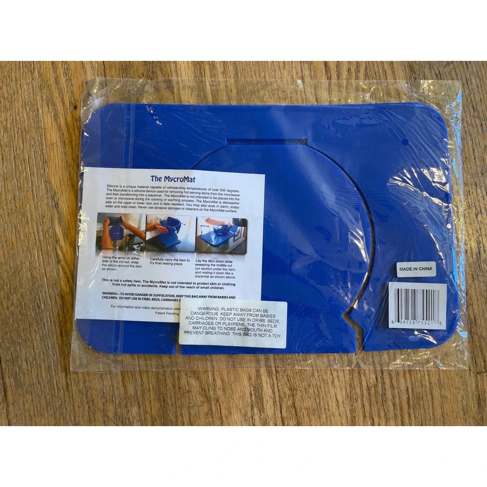 MycroMat Silicone‎ Insulated Microwave Mat Placemat Blue Heat Resistant Hot Pad